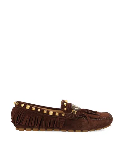 Valentino Garavani Low Shoes In Brown