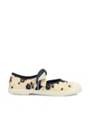 Valentino Bay By Bay Ballerina Rubber-trimmed Printed Silk-jacquard Sneakers In Butter-blue/marine/ivory