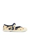 Valentino Bay By Bay Ballerina Rubber-trimmed Printed Silk-jacquard Sneakers In Butter-blue/marine/ivory