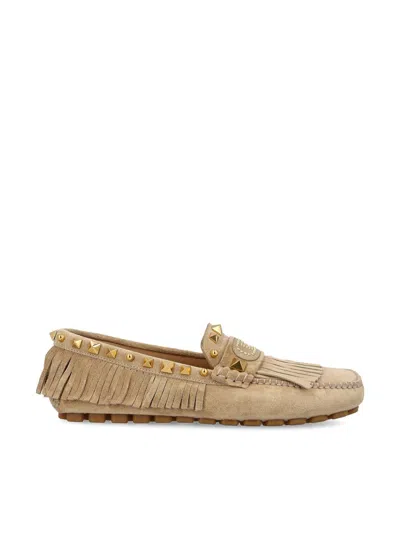 Valentino Garavani Low Shoes In Desert Sand
