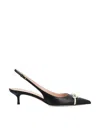 Valentino Bepointy 45 Bow-embellished Leather Slingback Pumps In Multicolor