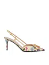 Valentino Women's Elegant Leather Heeled Shoes In Multicolour