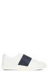 Valentino Garavani Minimalist Leather Sneakers With Contrasting Stripe Detail And Vlogo Signature In White