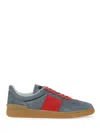 Valentino Garavani Men Upvillage Low Top Sneaker In Split Leather And Calfskin Nappa Leather