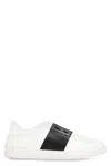Valentino Garavani Minimalist Leather Sneakers With Contrasting Stripe Detail And Vlogo Signature In White