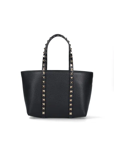 Valentino Garavani Luxury Calf Leather Shoulder Bag For Women In Black