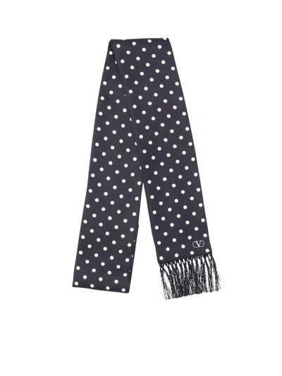 Valentino Garavani Luxury Silk Scarf For Women In Black