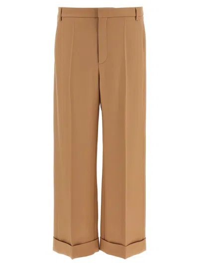 Valentino Garavani Luxury Wool Pants Beige