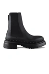 Valentino Garavani  Beatle Rockstud 55 Leather Chelsea Boots In Black