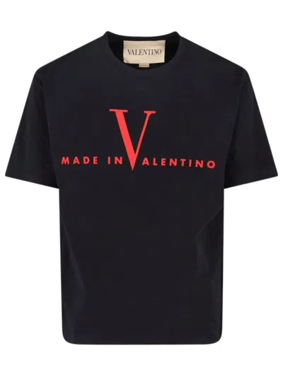 Valentino T-shirt Jersey In Black