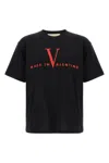 Valentino Crew Neck Short Sleeve T-shirt Design In Black