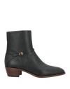 Valentino Garavani Man Ankle Boots Black Size 12 Leather In Black
