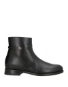 Valentino Garavani Man Ankle Boots Black Size 7 Leather In Black