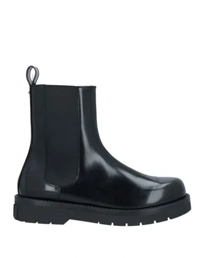 Valentino Garavani Man Ankle Boots Black Size 9 Soft Leather