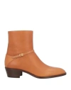 Valentino Garavani Man Ankle Boots Tan Size 12 Leather In Brown