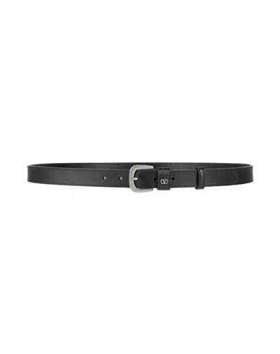Valentino Garavani Man Belt Black Size 36 Leather