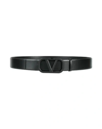 Valentino Garavani Man Belt Black Size 42 Leather