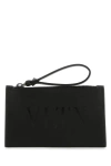 VALENTINO GARAVANI VALENTINO GARAVANI MAN BLACK LEATHER CARD HOLDER