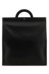 Valentino Adjustable Calfskin Tote Bag With Detachable Strap In Black