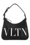 Valentino Garavani Men Black Leather Vltn Handbag In Black