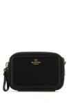 Valentino Rockstud Leather Crossbody Wallet In Black