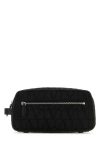 Valentino Garavani Man Black Toile Iconographe Beauty Case In Multicolor