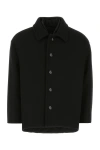 VALENTINO VALENTINO GARAVANI MAN BLACK WOOL BLEND COAT