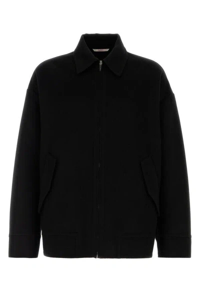 Valentino Garavani Black Wool Blend Oversize Jacket