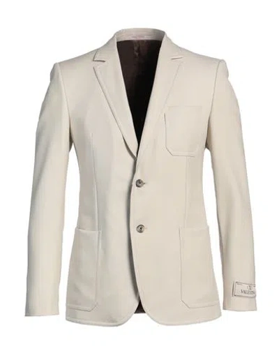 Valentino Garavani Man Blazer Beige Size 44 Wool