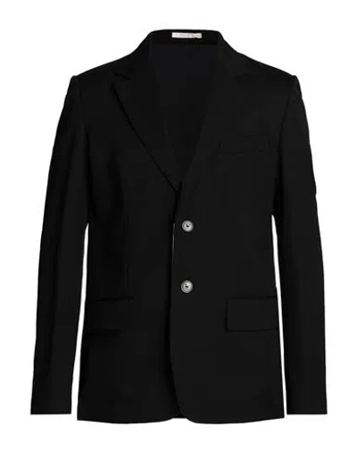 Valentino Garavani Man Blazer Black Size 40 Virgin Wool, Elastane