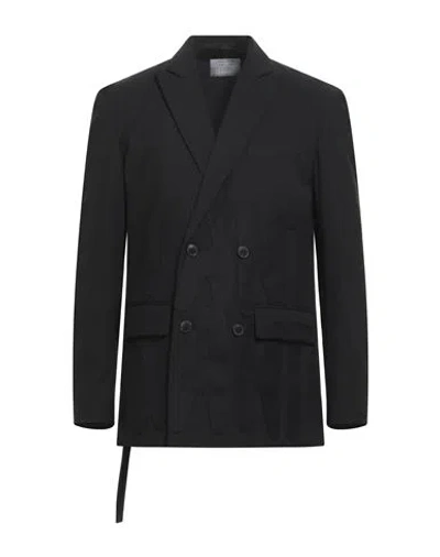 Valentino Garavani Man Blazer Black Size 42 Polyester, Virgin Wool, Elastane