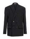 Valentino Garavani Double-breasted Wool Blazer In Black