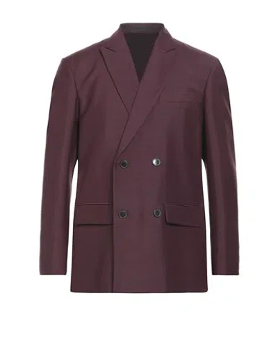 Valentino Double-breasted Wool And Silk Jacket In Red