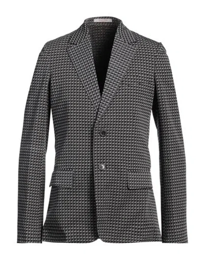 Valentino Garavani Man Blazer Grey Size 42 Virgin Wool, Polyamide, Cotton, Wool, Viscose