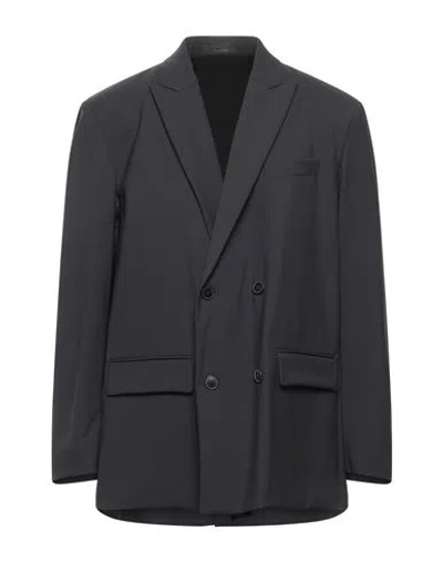 Valentino Garavani Man Blazer Lead Size 36 Mohair Wool, Virgin Wool In Grey