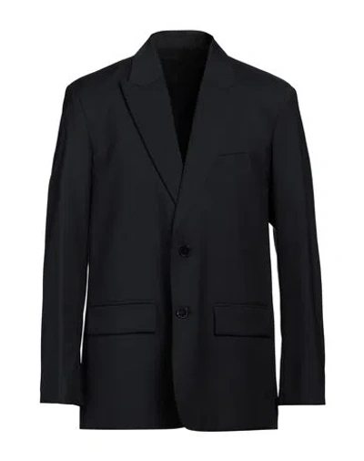 Valentino Garavani Man Blazer Lead Size 36 Wool, Mohair Wool, Viscose, Polyester In Grey