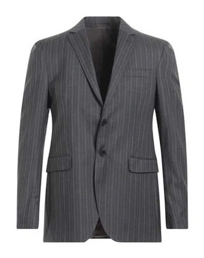 Valentino Man Suit Jacket Lead Size 42 Virgin Wool In Grey