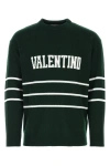 VALENTINO VALENTINO GARAVANI MAN BOTTLE GREEN WOOL SWEATER