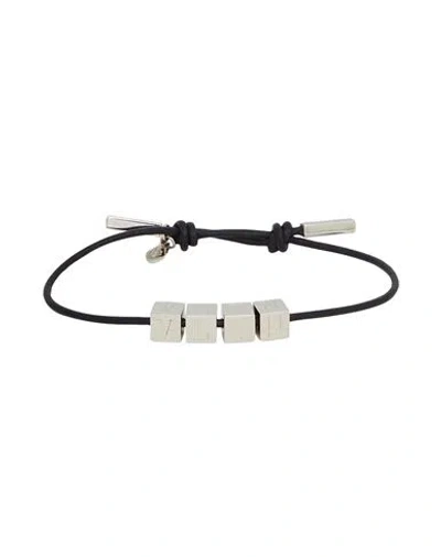 Valentino Garavani Man Bracelet Black Size - Leather