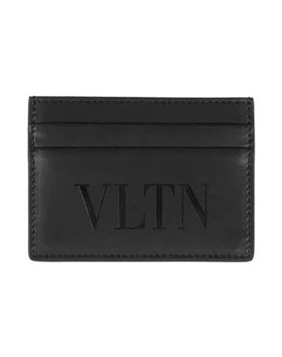 Valentino Garavani Man Cardholder Black Size - Calfskin