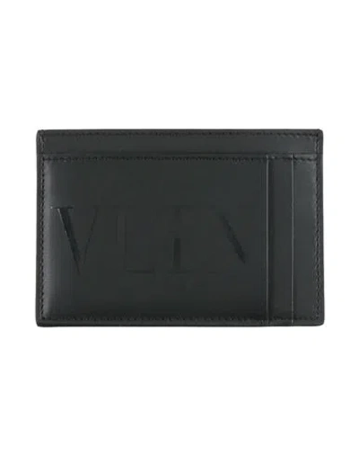 Valentino Garavani Man Cardholder Black Size - Leather