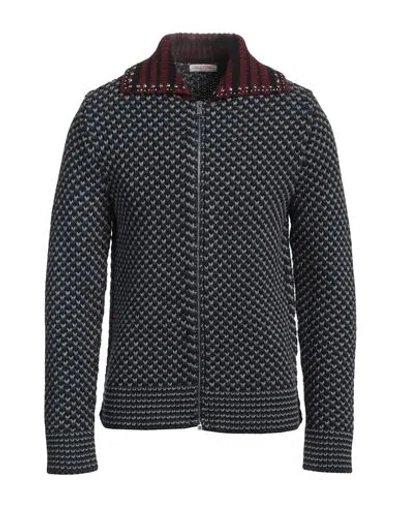 Valentino Garavani Man Cardigan Navy Size L Virgin Wool