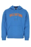 VALENTINO VALENTINO GARAVANI MAN CERULEAN COTTON SWEATSHIRT