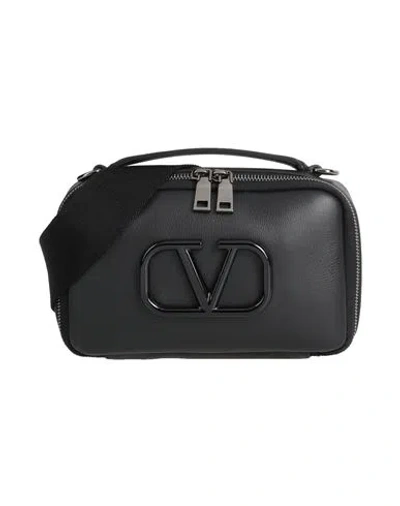 Valentino Garavani Man Cross-body Bag Black Size - Soft Leather