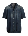 Valentino Garavani Man Denim Shirt Blue Size 40 Cotton In Blue
