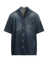 Valentino Garavani Man Denim Shirt Blue Size 40 Cotton In Blue