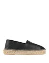 Valentino Garavani Man Espadrilles Black Size 8 Soft Leather In Black