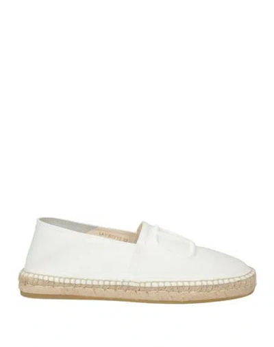 Valentino Garavani Man Espadrilles White Size 9 Textile Fibers