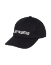 Valentino Chez  Cotton Baseball Cap With Embroidery In Black