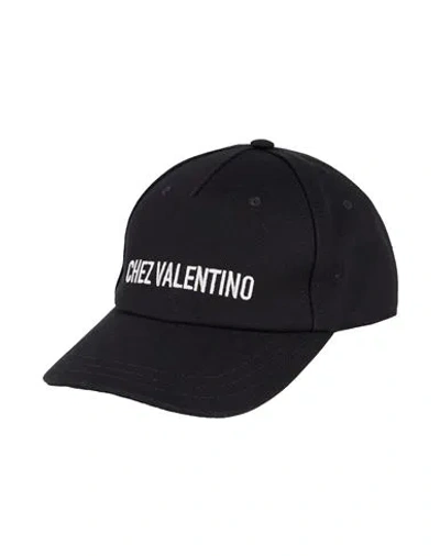 Valentino Garavani Chez Valentino Cotton Baseball Cap With Embroidery In Black